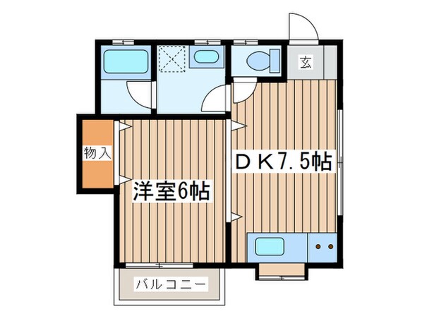 不動ハイツの物件間取画像